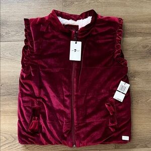 7 for all Mankind Vest- Velvet Red/burgundy (size XL)